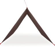 Брезент за къмпинг, кафяв, 366x306 см, водоустойчив