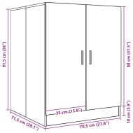Шкаф за пералня старо дърво 70,5x71,5x91,5 см