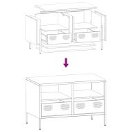 ТВ шкаф, розов, 68x39x43,5 см, студеновалцувана стомана