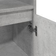 Шкаф за баня, бетонно сив, 30x30x100 см, инженерно дърво