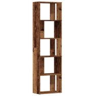 Библиотека, старо дърво, 45x24x159 см, инженерно дърво