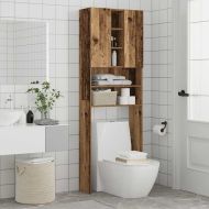 Шкаф за пералня, старо дърво, 64x25,5x190 см