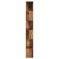 Библиотека/разделител за стая, старо дърво, 60x24x186 см