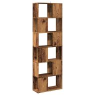 Библиотека/разделител за стая, старо дърво, 60x24x186 см