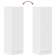 Кухненски шкаф, бял, 38x41,5x131,5 см, инженерно дърво