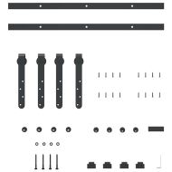Комплект плъзгащи се врати за шкафове 122 см въглеродна стомана
