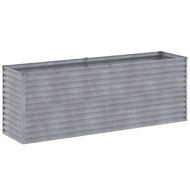 Повдигната градинска леха 196x50x69 см, кортенова стомана