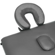 Масажна кушетка с 2 зони, алуминиева рамка, антрацит, 186х68 см