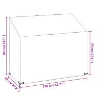 Калъф за градинска пейка 8 отвора 130x70x70/88 см полиетилен