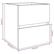 Шкаф за мивка, сив сонома, 41x38,5x45 см, инженерно дърво