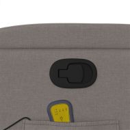 Масажен изправящ стол реклайнер, таупе, текстил