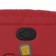 Изправящ масажен реклайнер стол, червен, изкуствена кожа