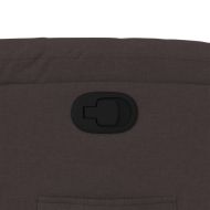 Изправящ реклайнер стол, тъмнокафяв, текстил