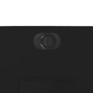 Електрически изправящ реклайнер стол, черен, еко кожа