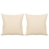 2-местен диван с възглавници бежов 140 см микрофибърен плат