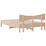 Рамка за легло без матрак, 120x190 см, масивна чамова дървесина