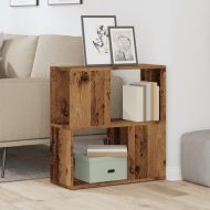 Библиотека, старо дърво, 60x24x63 см, инженерно дърво