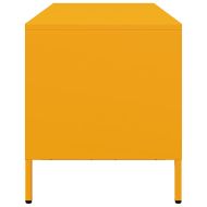 ТВ шкаф горчица жълто 68x39x43,5 см студеновалцувана стомана