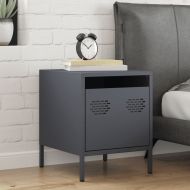 Нощно шкафче, антрацит, 35x39x43,5 см, стомана