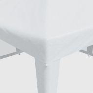 Парти палатка с 8 мрежести странични стени, бели, 4x4 м, HDPE