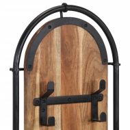 Стенни закачалки за дрехи с 4 куки 2 бр акациево дърво масив