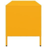 ТВ шкаф горчица жълто 101,5x39x43,5 см студеновалцувана стомана