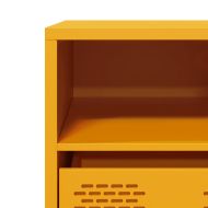 ТВ шкаф горчица жълто 101,5x39x43,5 см студеновалцувана стомана