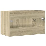 Шкаф за мивка за баня дъб сонома 90x38,5x46 см инженерно дърво
