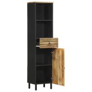 Шкаф за баня, 38x33,5x160 см, масивно мангово дърво