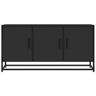 ТB шкаф, черен, 100x35x50 см, инженерно дърво и метал