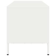 ТВ шкаф, бял, 101,5x39x43,5 см, студеновалцувана стомана