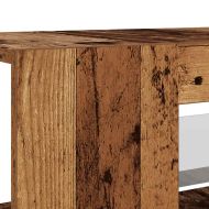 ТВ шкаф с LED осветление, 135x39x30 см, инженерно дърво