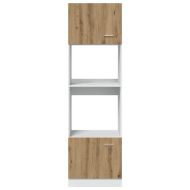 Шкаф за микровълнова фурна "Lyon", дъб Artisan, 60x57x207 см, инженерно дърво