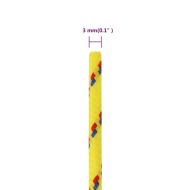 Въже за лодка жълто 3 мм 25 м полипропилен