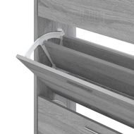 Шкаф за обувки, сив сонома, 63x24x103 см, инженерно дърво