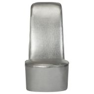 Стол във форма на обувка на висок ток сребрист изкуствена кожа