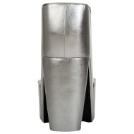 Стол във форма на обувка на висок ток сребрист изкуствена кожа