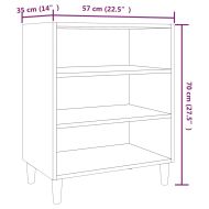 Бюфет опушен дъб 57x35x70 см инженерно дърво