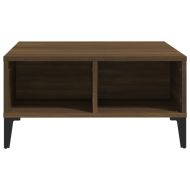 Кафе маса, кафяв дъб, 60x60x30 см, инженерно дърво