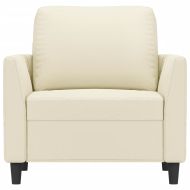 Фотьойл, кремав, 60 см, изкуствена кожа