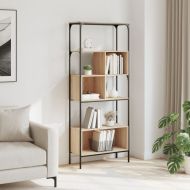 Библиотека 5 рафта сонома дъб 76x33x188,5 см инженерно дърво