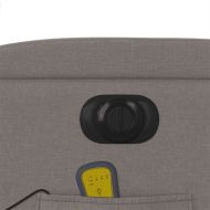 Електрически масажен наклоняем стол, таупе, текстил