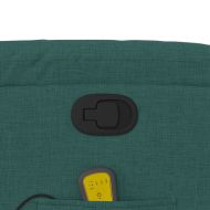 Изправящ масажен наклоняем стол, тъмнозелен, текстил