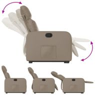 Изправящ реклайнер стол, капучино, изкуствена кожа