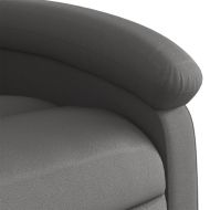 Електрически наклоняем стол, сив, естествена кожа