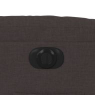 Електрически реклайнер стол, тъмнокафяв, текстил