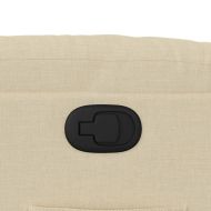 Изправящ реклайнер стол, кремав, текстил