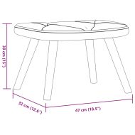 Релакс стол с табуретка, син, плат