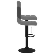 Бар табуретка, тъмносива, кадифе