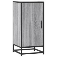 Сайдборд, сив сонома, 35,5x35x76 см, инженерно дърво и метал